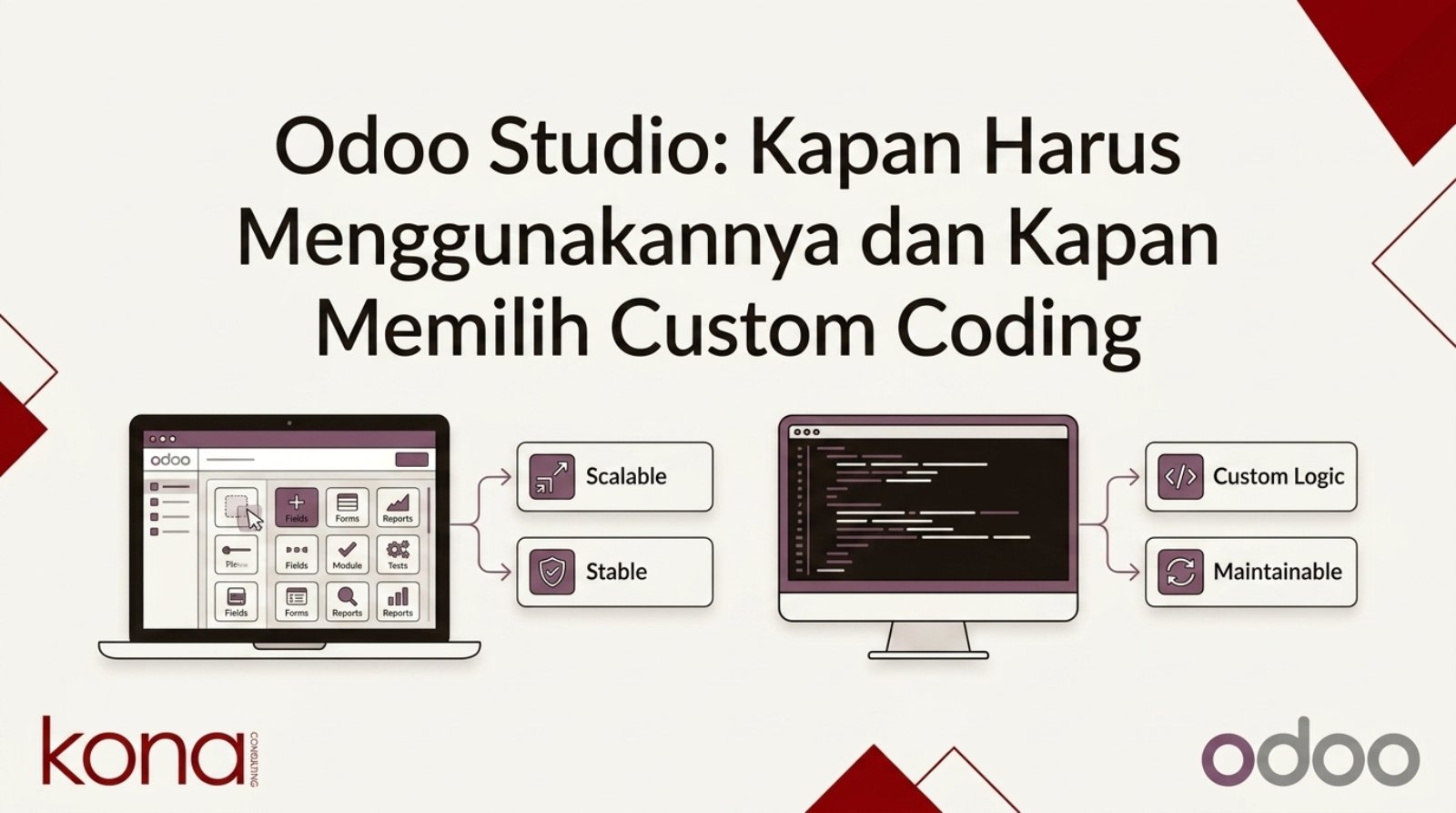 Odoo Studio: Kapan Harus Menggunakannya dan Kapan Memilih Custom Coding